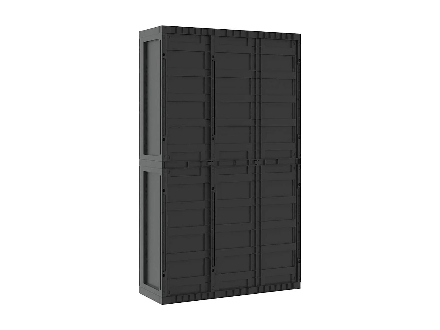 Armoire de rangement d'extérieur noir 97x37x165 cm PP