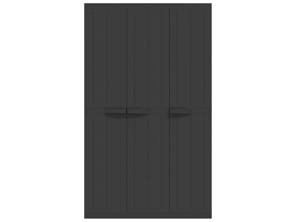 Gartenschrank Schwarz 97x37x165 cm PP