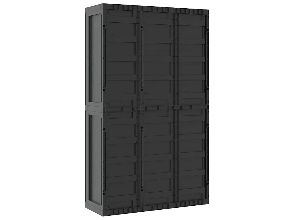 Gartenschrank Schwarz 97x37x165 cm PP