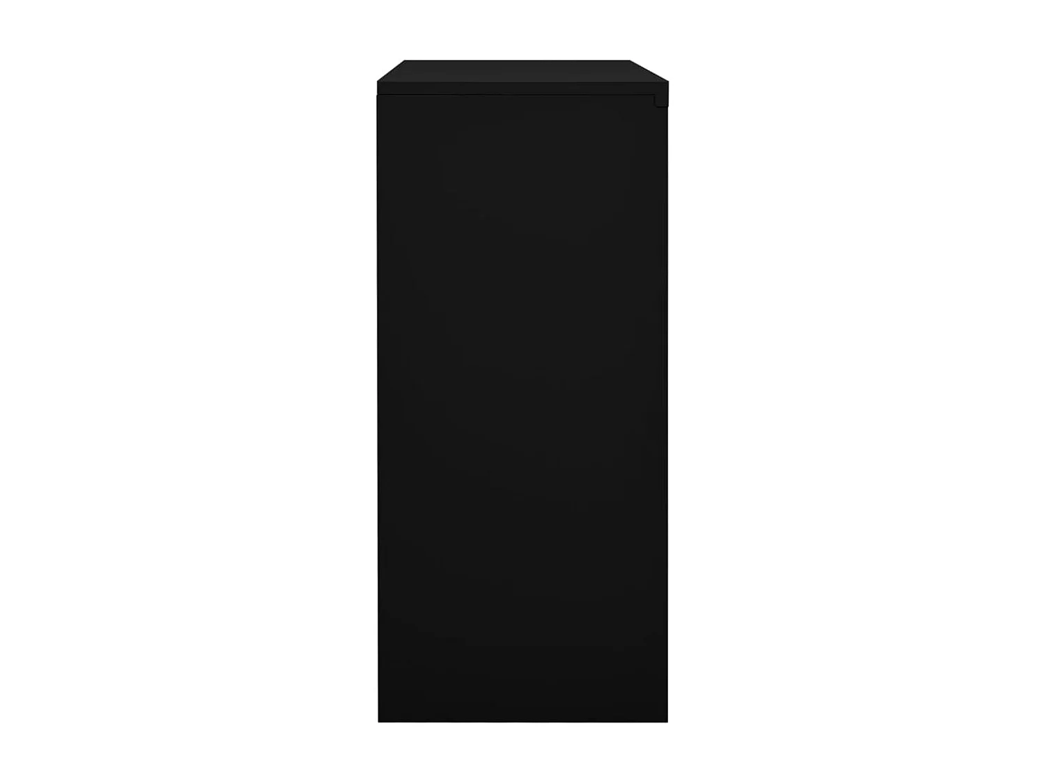 Armoire de bureau avec porte coulissante Noir 90x40x90 cm Acier