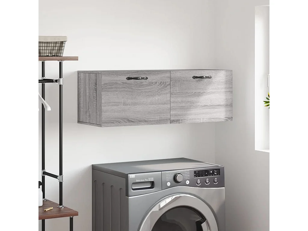 Wandschrank Grau Sonoma 100x36,5x35 cm Holzwerkstoff