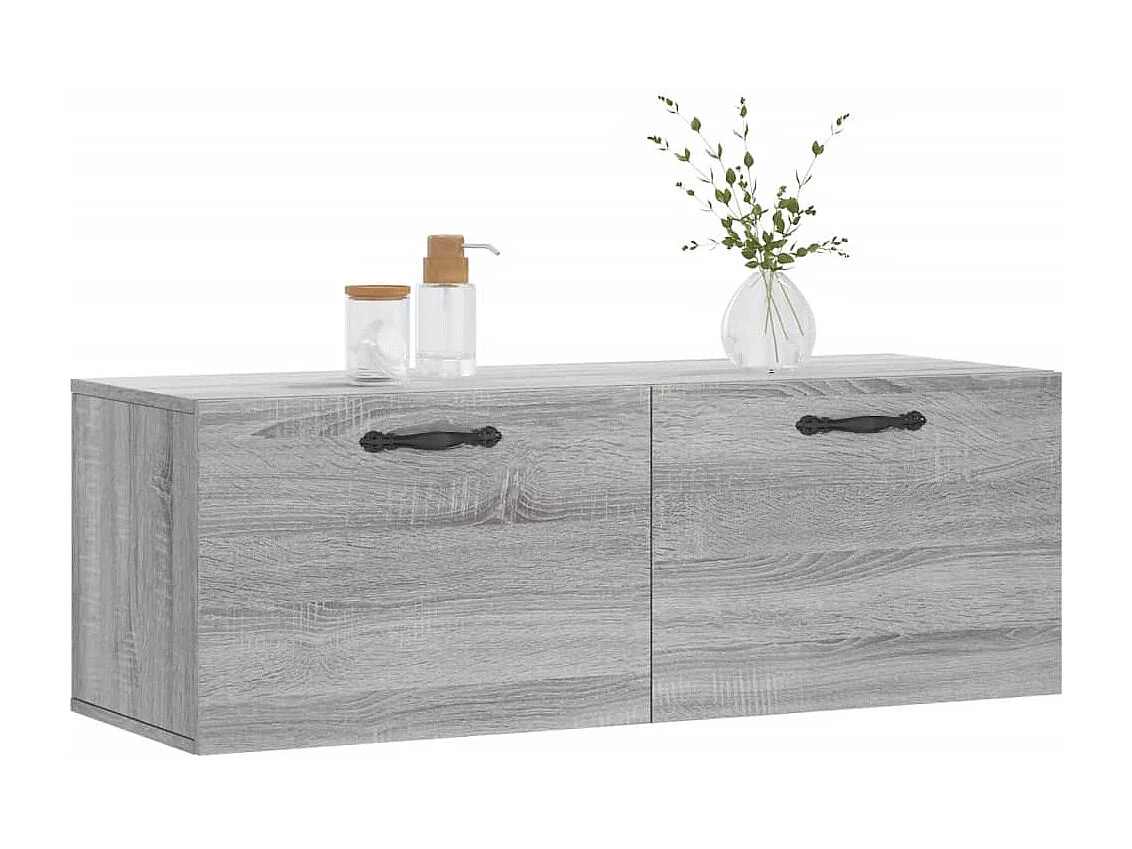 Wandschrank Grau Sonoma 100x36,5x35 cm Holzwerkstoff