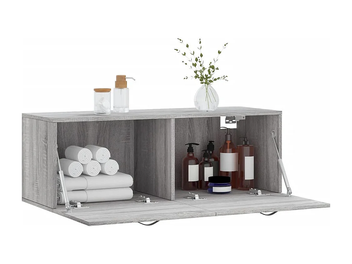 Wandschrank Grau Sonoma 100x36,5x35 cm Holzwerkstoff