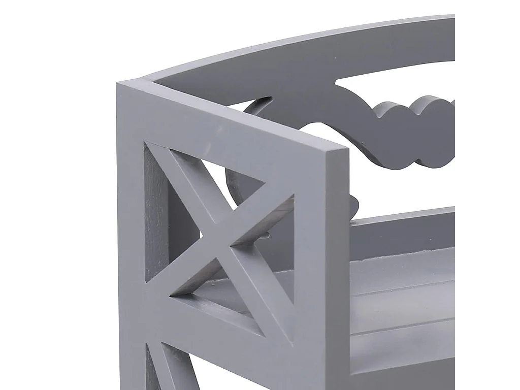 Mobiletto da Bagno Grigio 46x24x116 cm in Legno di Paulownia