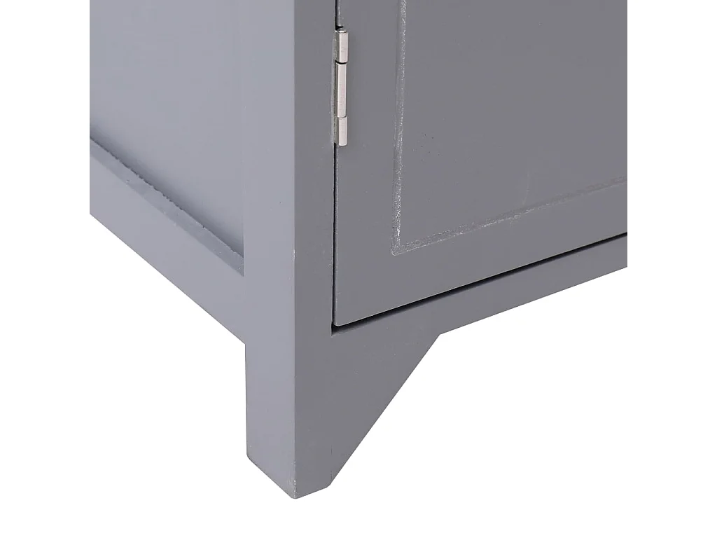 Armoire de salle de bain Gris 46x24x116 cm Bois de Paulownia