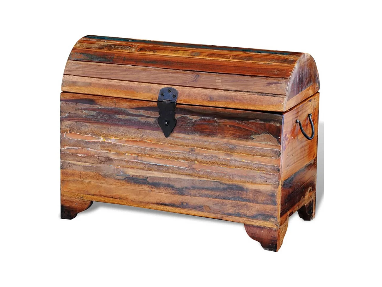 Cofre de almacenamiento de madera maciza reciclada