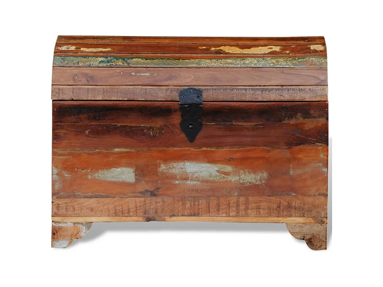 Cofre de almacenamiento de madera maciza reciclada