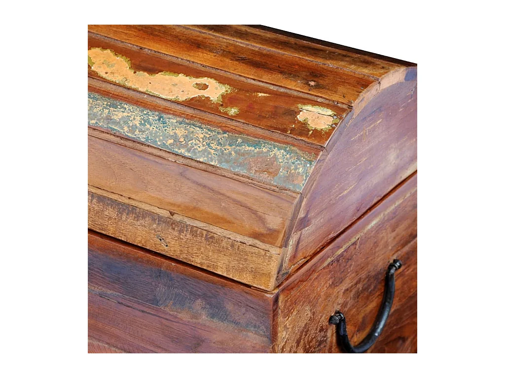 Cofre de almacenamiento de madera maciza reciclada