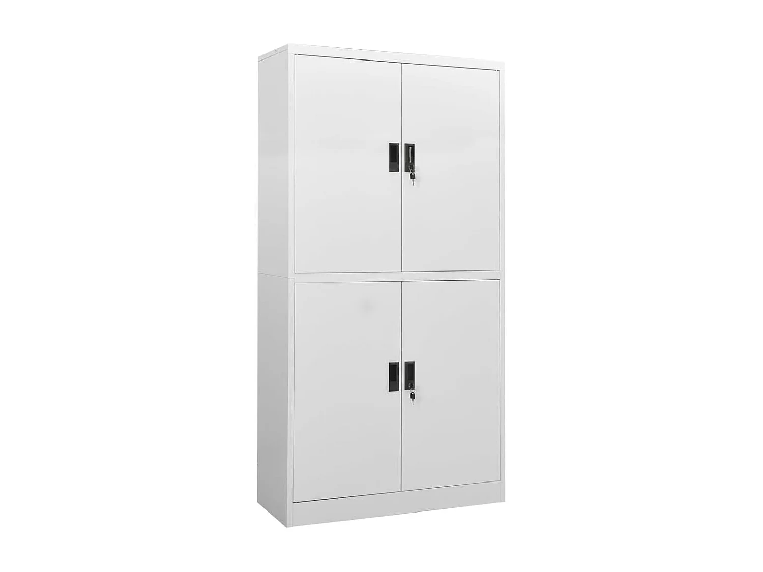 Armoire de bureau Gris clair 90x40x180 cm Acier
