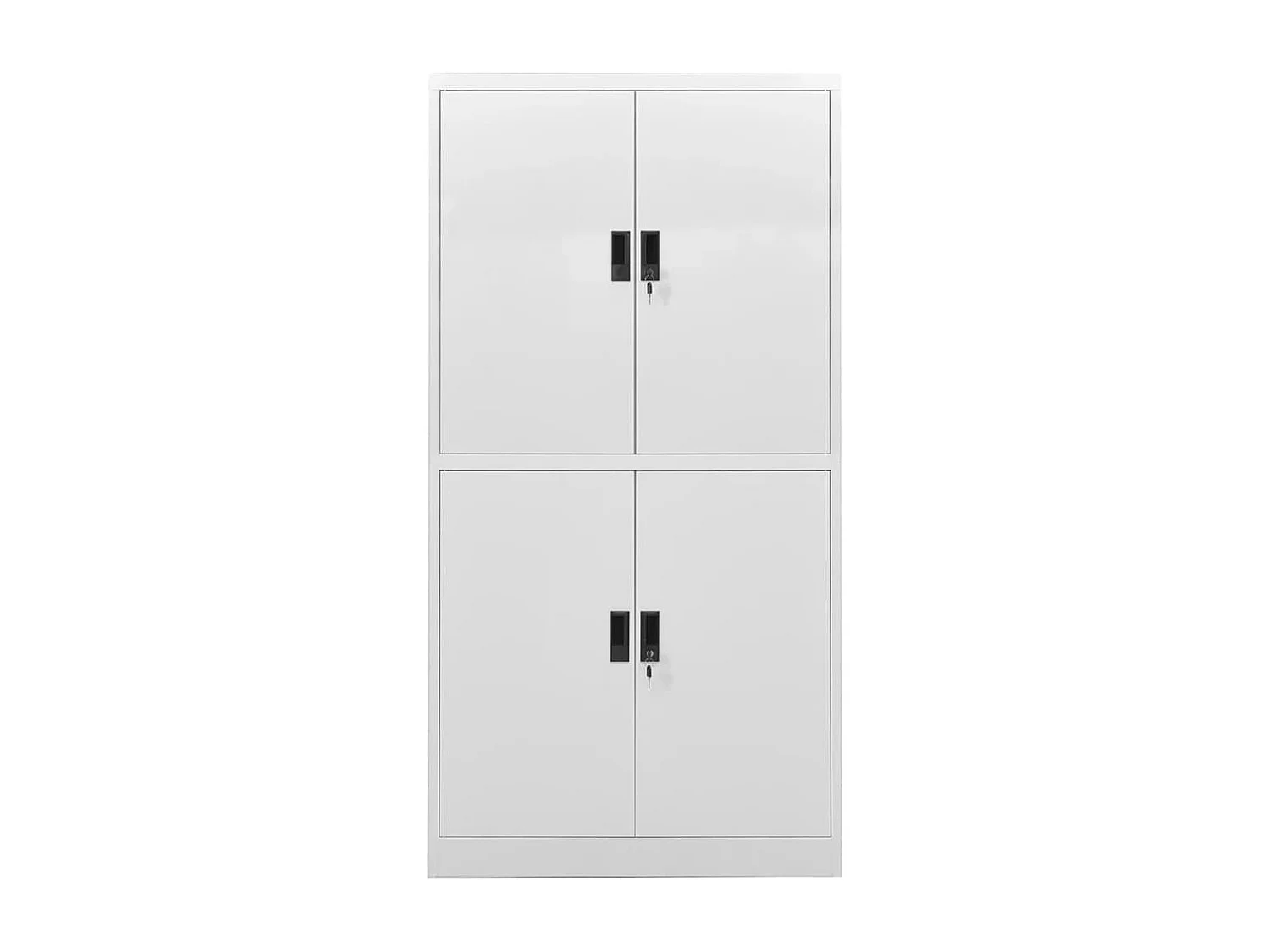 Armoire de bureau Gris clair 90x40x180 cm Acier
