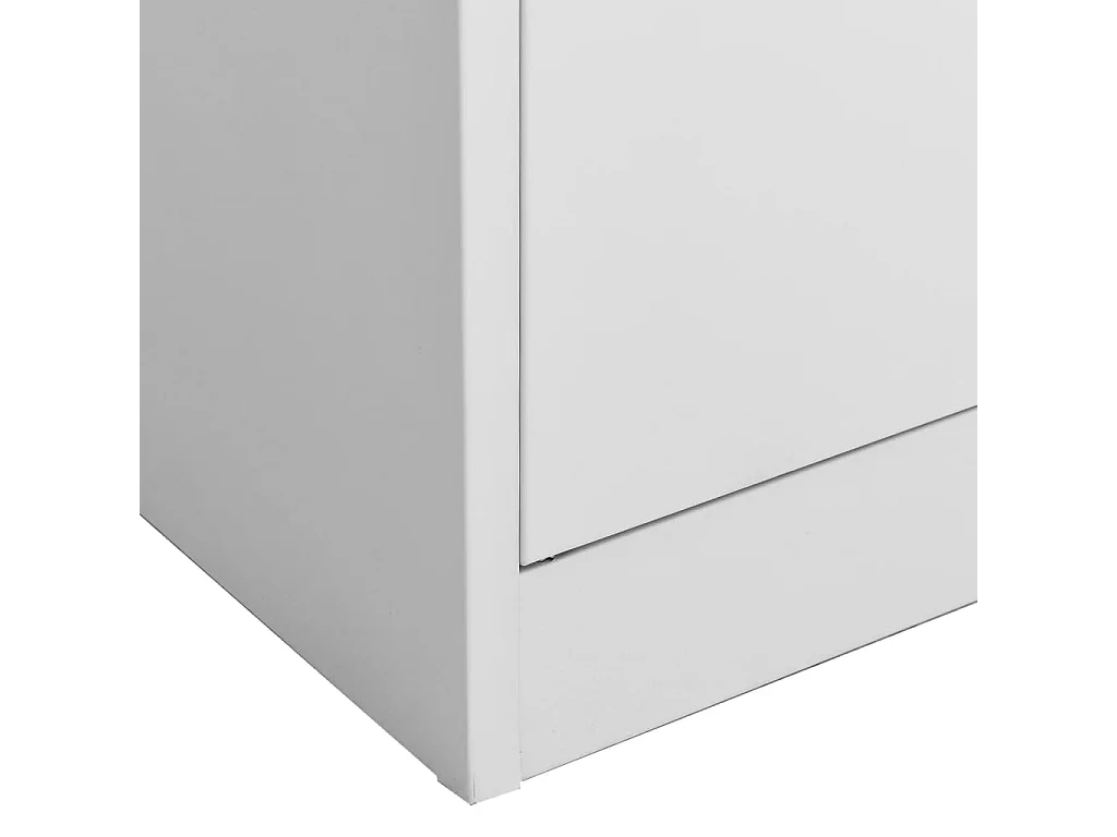 Armoire de bureau Gris clair 90x40x180 cm Acier