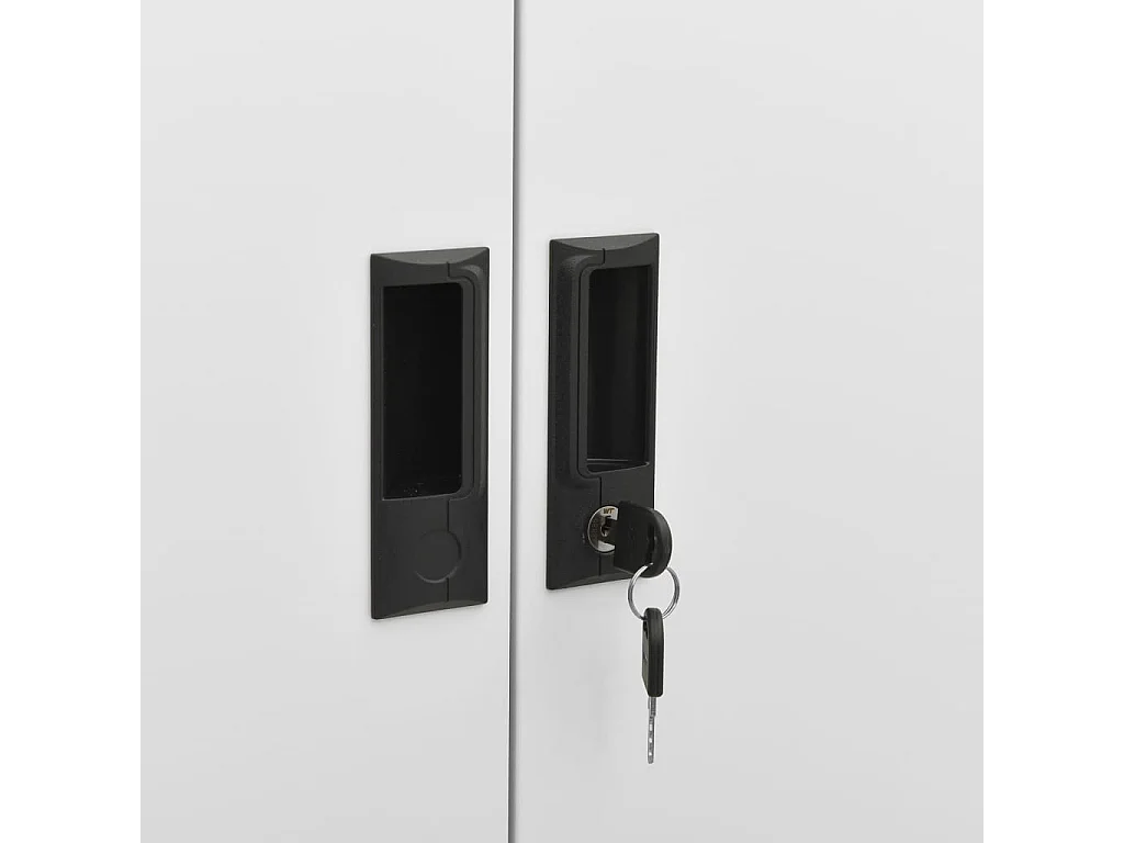 Armoire de bureau Gris clair 90x40x180 cm Acier