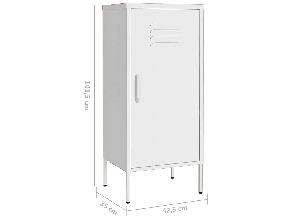 Armoire de rangement Blanc 42,5x35x101,5 cm Acier