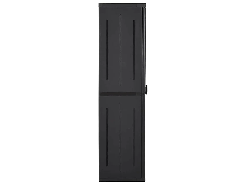 Armoire de rangement de jardin Noir 65x45x172 cm PP Rotin