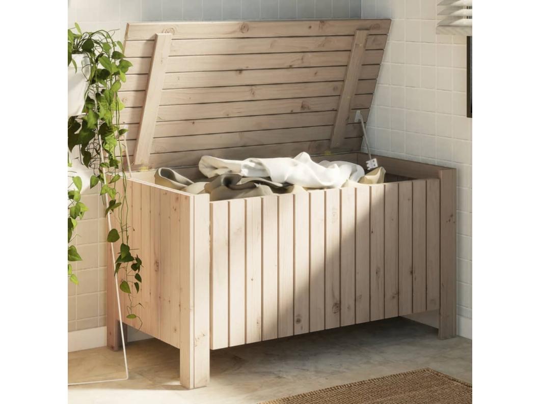 Opbergbox met deksel RANA 100x49x54 cm massief grenenhout