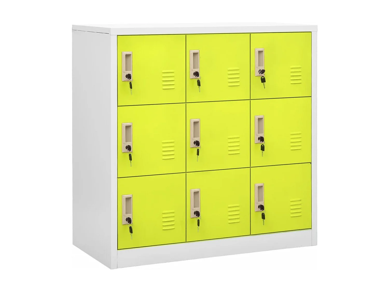 Armoire à casiers Gris clair et vert 90x45x92,5 cm Acier