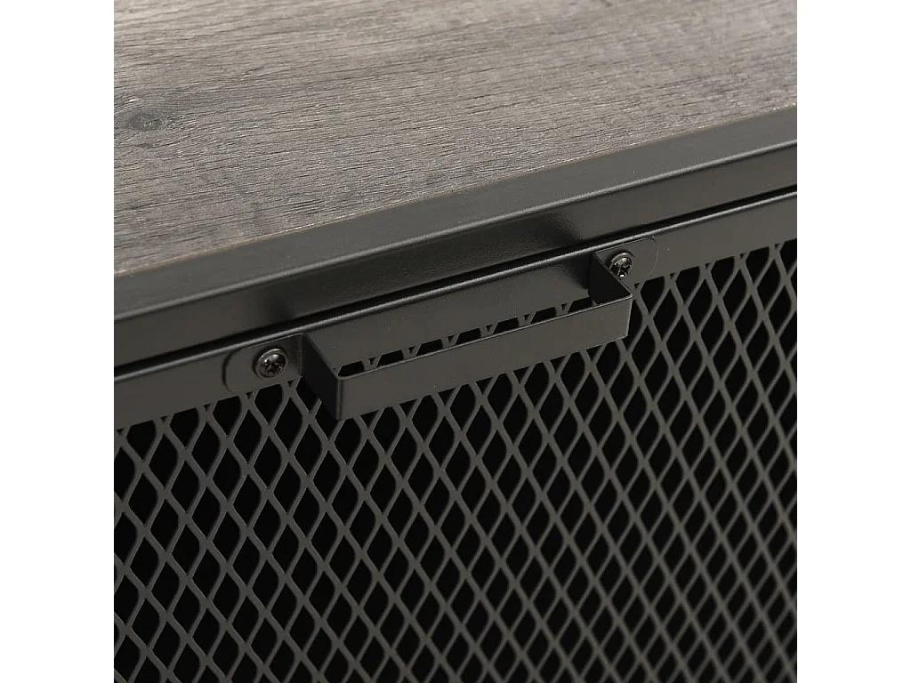 Aufbewahrungsschrank Grau 72x36x82 cm Metall und MDF