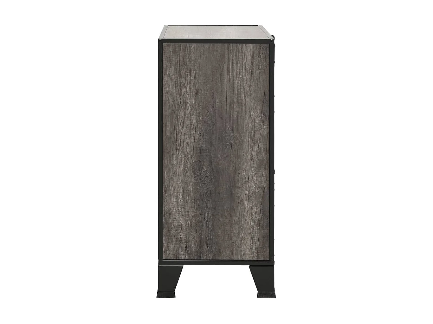 Armoire de rangement Gris 72x36x82 cm Métal et MDF