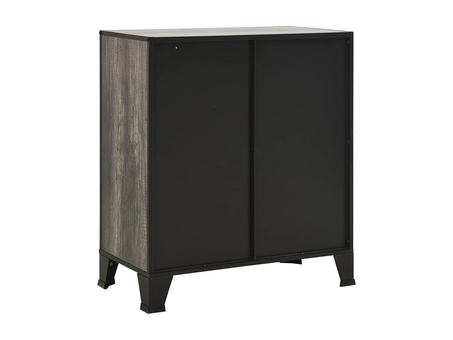 Armoire de rangement Gris 72x36x82 cm Métal et MDF