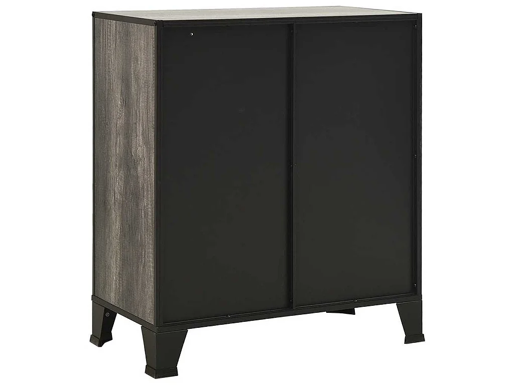 Armadietto Grigio 72x36x82 cm in Metallo e MDF