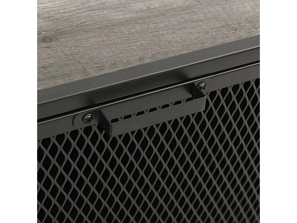 Armadietto Grigio 72x36x82 cm in Metallo e MDF