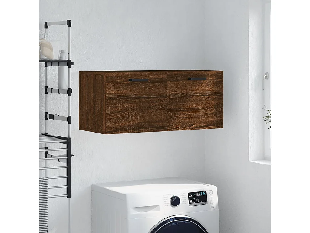 Armoire murale chêne marron 80x36,5x35 cm bois d'ingénierie