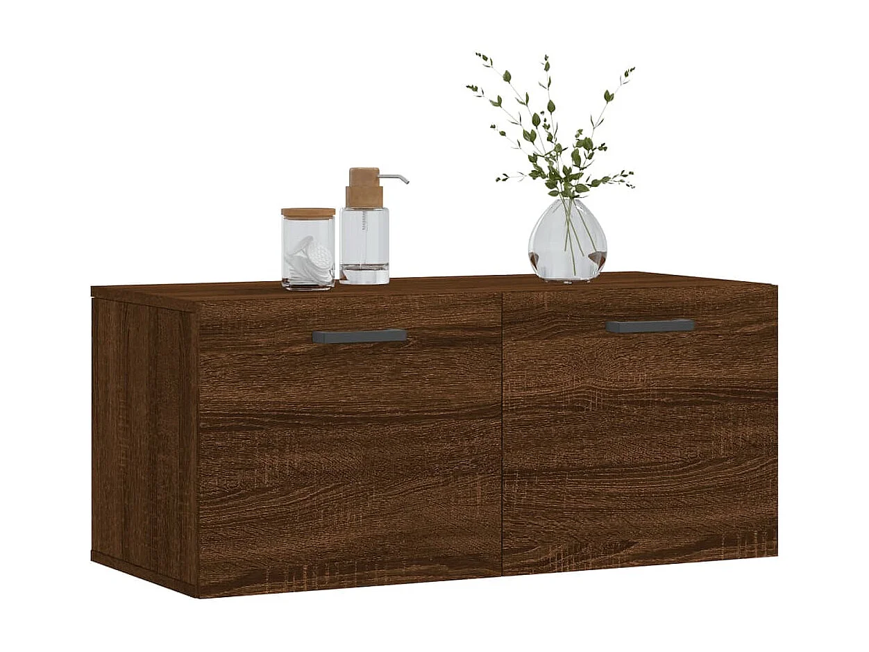 Armoire murale chêne marron 80x36,5x35 cm bois d'ingénierie