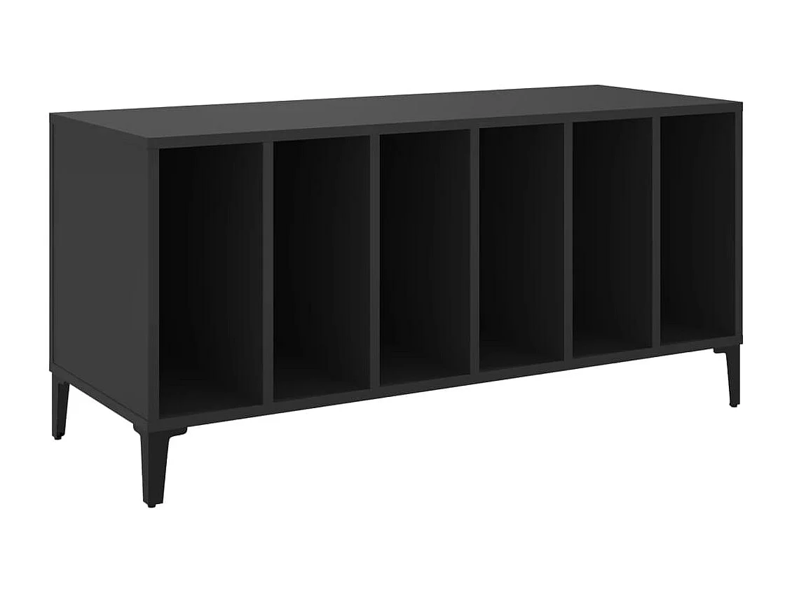 Plattenschrank Schwarz 100x38x48 cm Holzwerkstoff