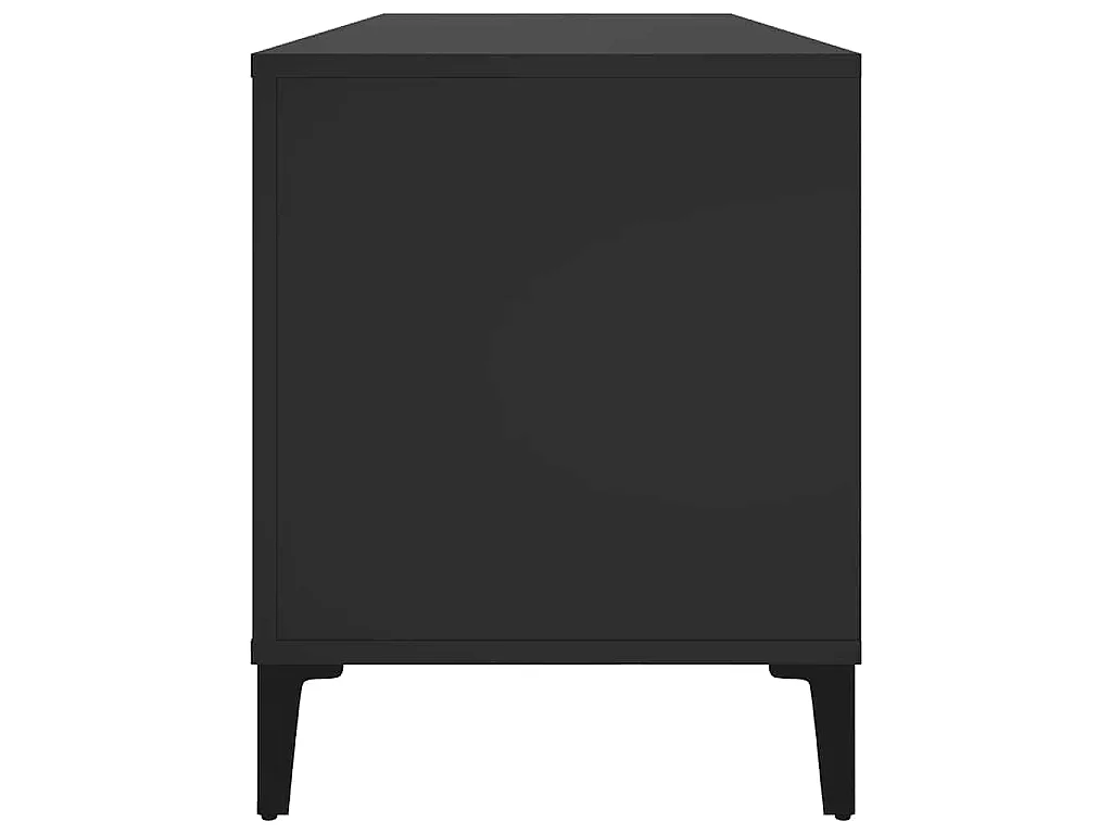 Mobile Porta Dischi Nero 100x38x48 cm in Legno Multistrato