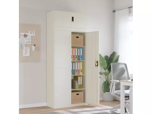 Kauf Unique Aktenschrank Weiß 90x40x220 cm Stahl