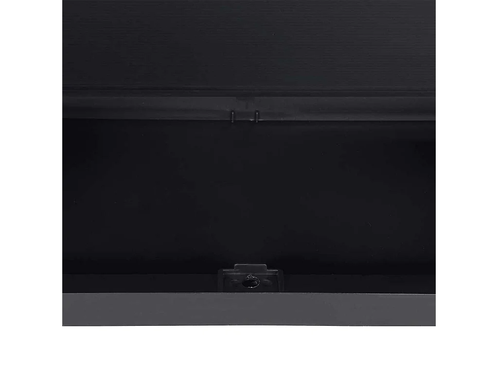 Tuinkast 65x37x165 cm polypropeen grijs en zwart