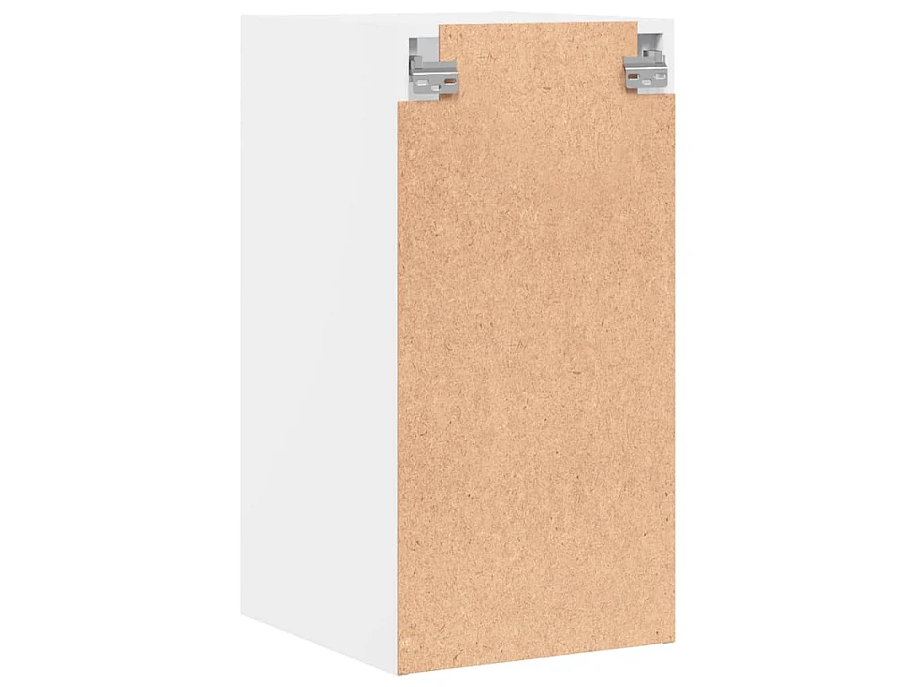 Mobile a Muro con Ante in Vetro Bianco 35x37x68,5 cm