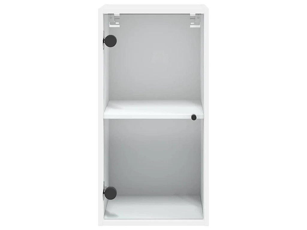 Armoire murale avec portes en verre blanc 35x37x68,5 cm