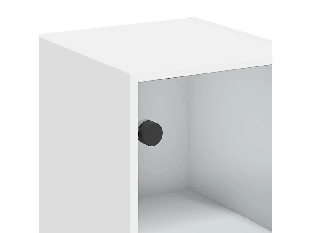 Armoire murale avec portes en verre blanc 35x37x68,5 cm