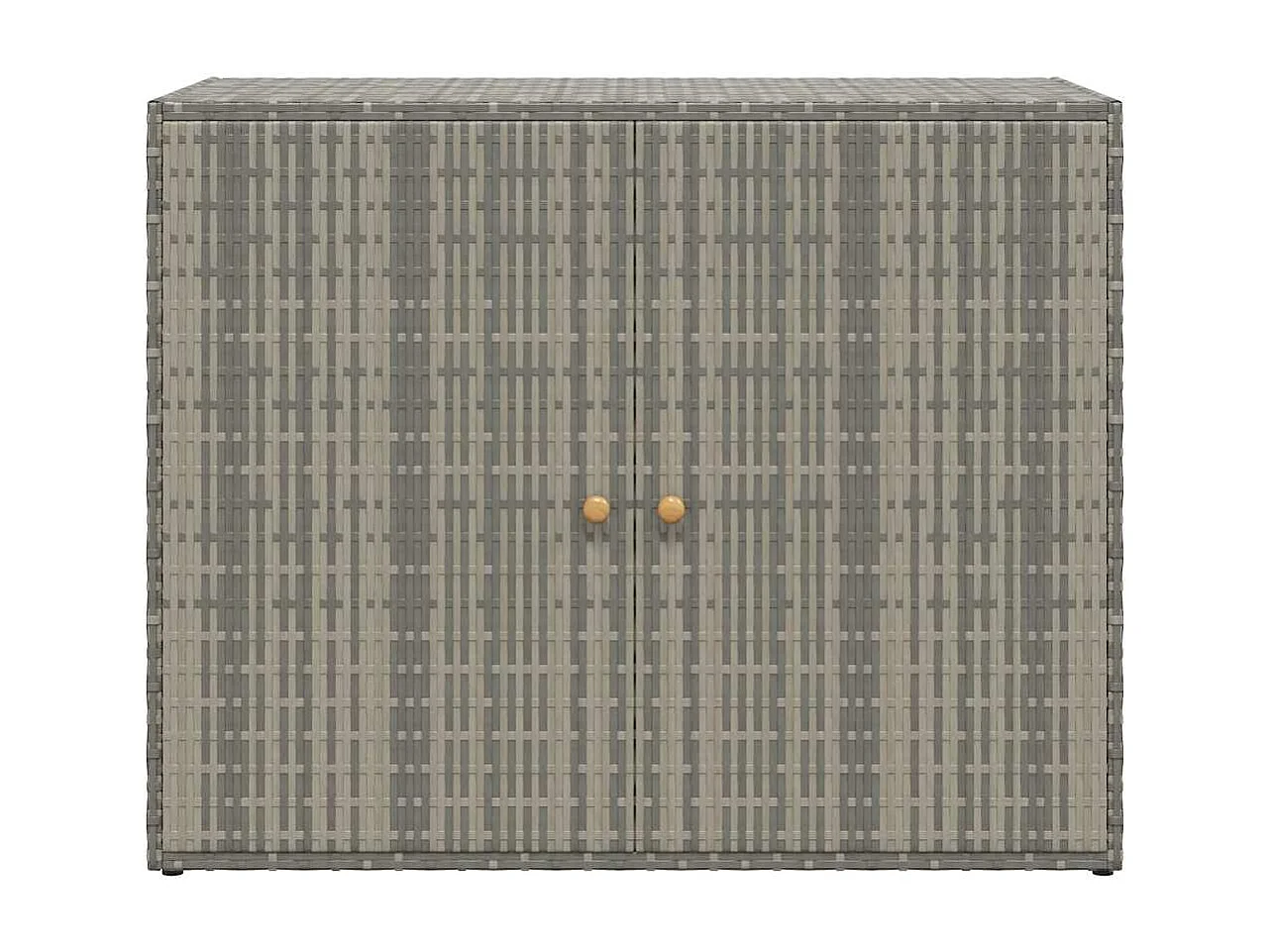 Armoire de rangement jardin Gris 100x55,5x80 cm Résine tressée