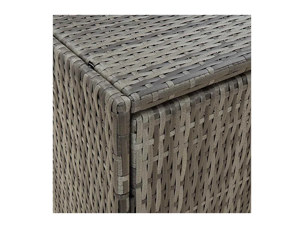 Gartenschrank Grau 100x55,5x80 cm Poly Rattan