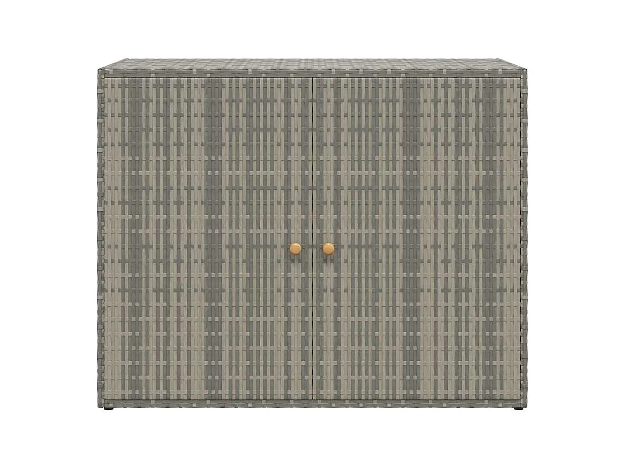 Gartenschrank Grau 100x55,5x80 cm Poly Rattan
