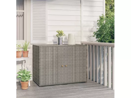 Kauf Unique Gartenschrank Grau 100x55,5x80 cm Poly Rattan