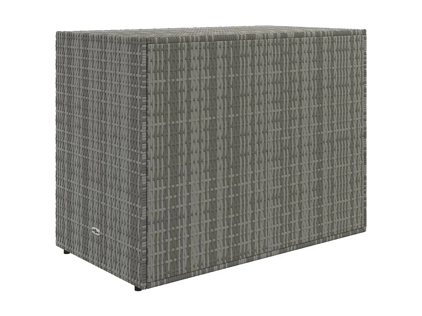 Armario de almacenaje de jardín ratán PE gris 100x55,5x80 cm