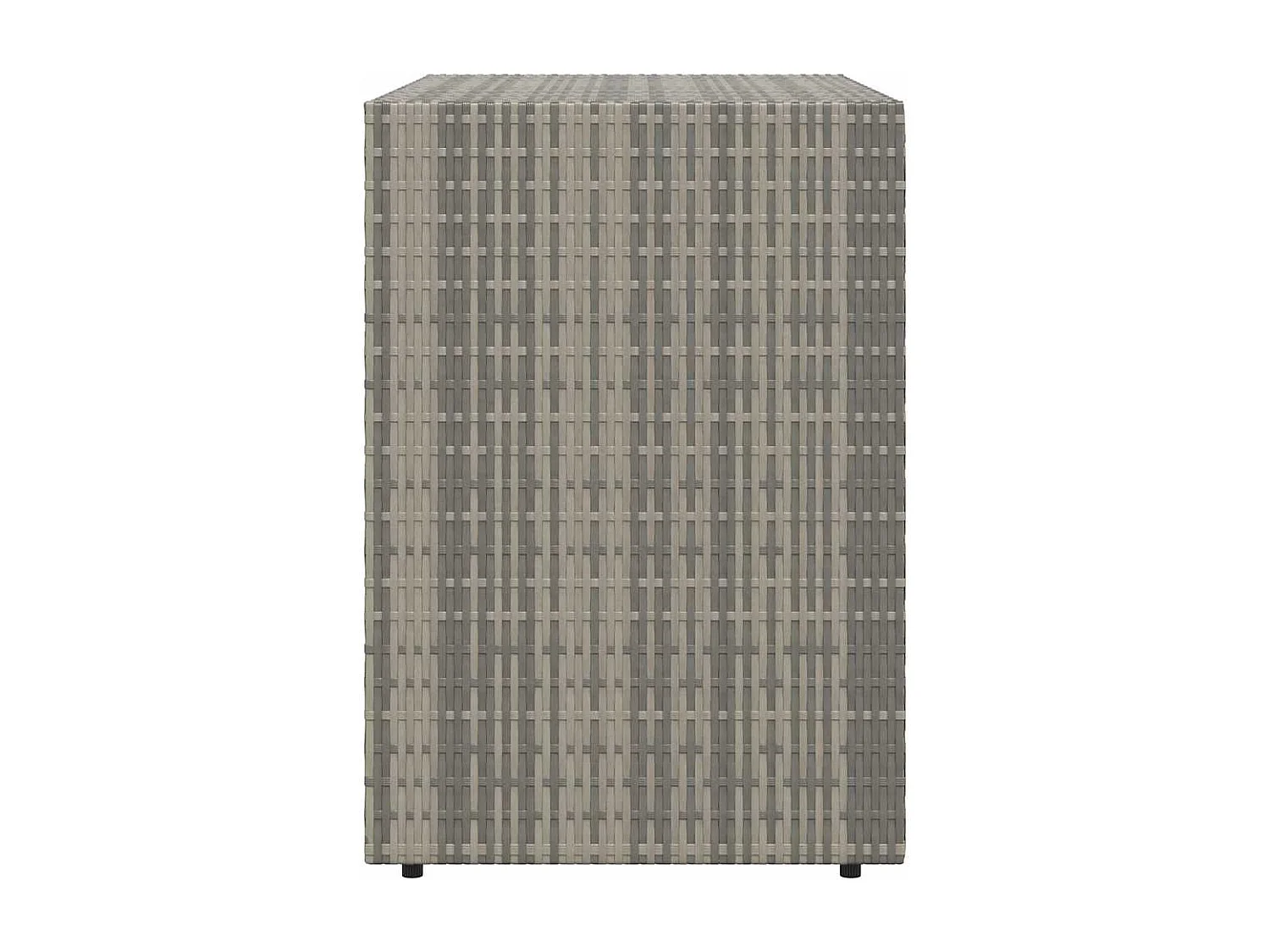Armario de almacenaje de jardín ratán PE gris 100x55,5x80 cm