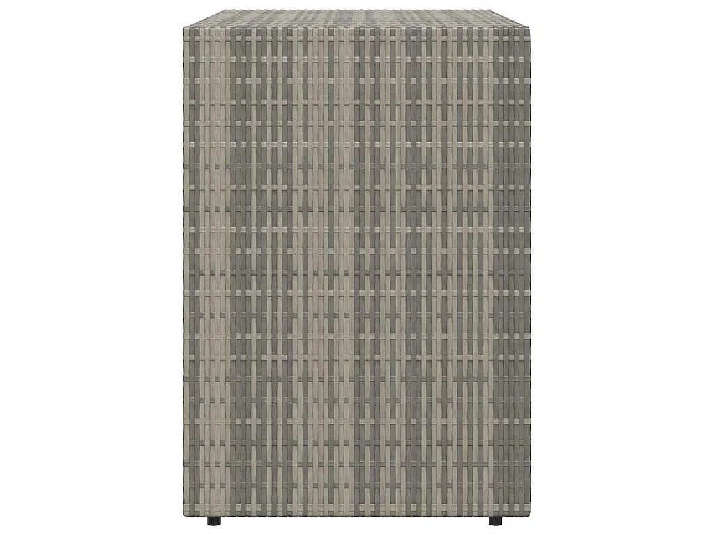 Armoire de rangement jardin Gris 100x55,5x80 cm Résine tressée