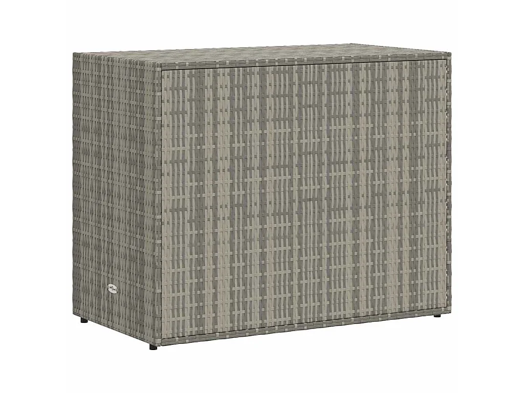 Armoire de rangement jardin Gris 100x55,5x80 cm Résine tressée