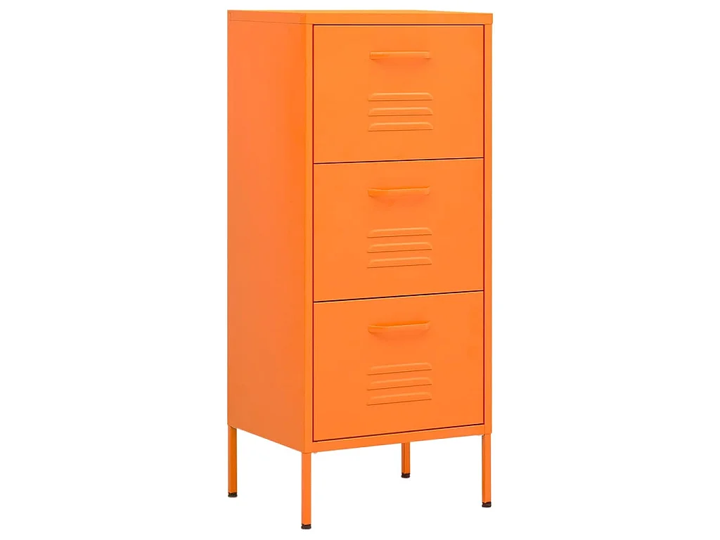 Armário de arrumação aço 42,5x35x101,5 cm laranja