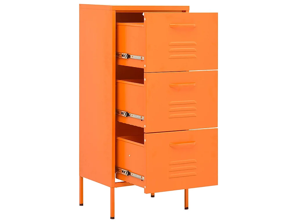 Opbergkast 42,5x35x101,5 cm staal oranje