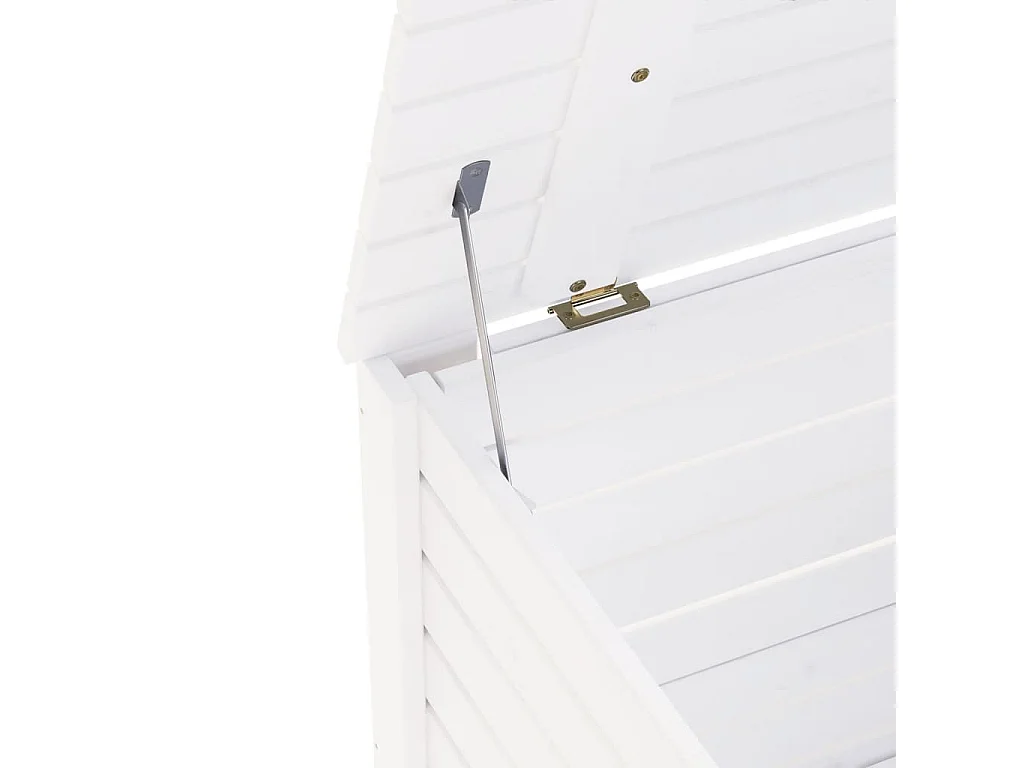 Opbergbox met deksel RANA 80x49x54 cm massief grenenhout wit