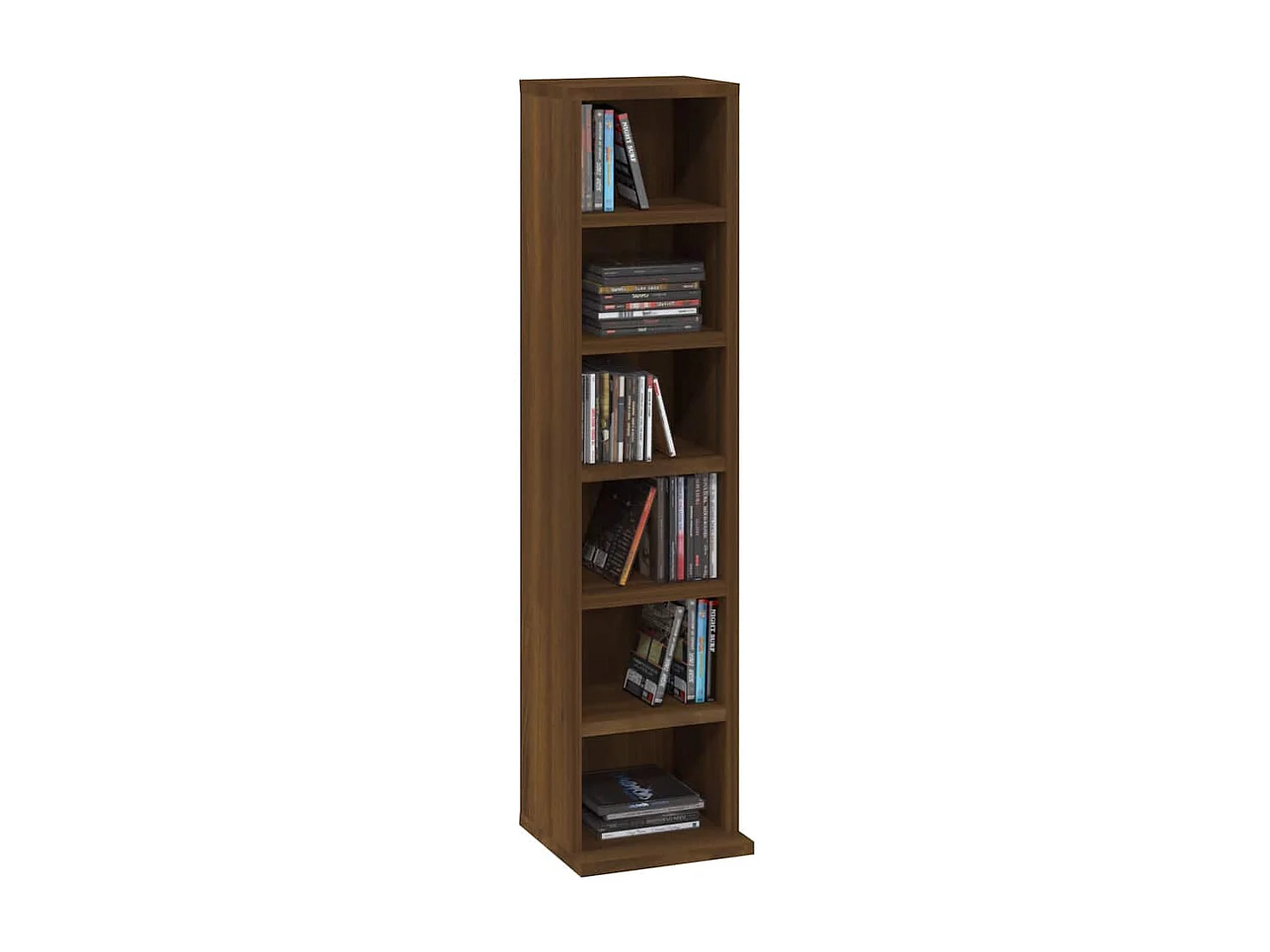 Armoire à CD Chêne marron 21x20x88 cm Bois d'ingénierie