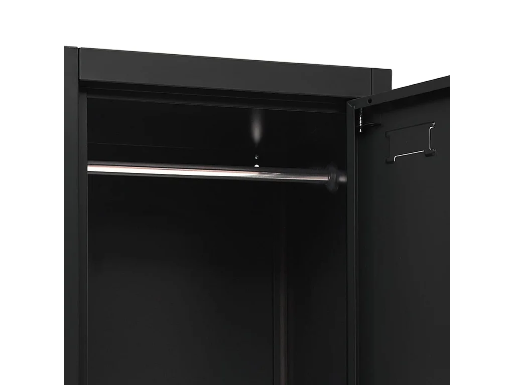 Schließfachschrank Schwarz 38x45x180 cm Stahl