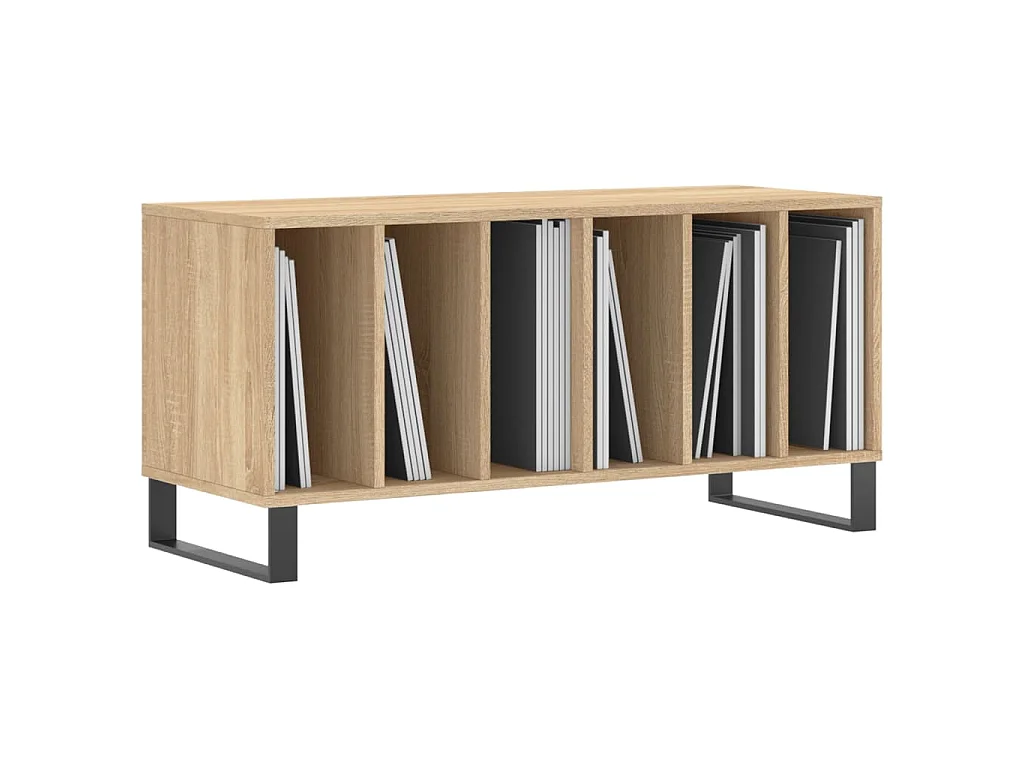 Armoire à disques chêne sonoma 100x38x48 cm bois d'ingénierie