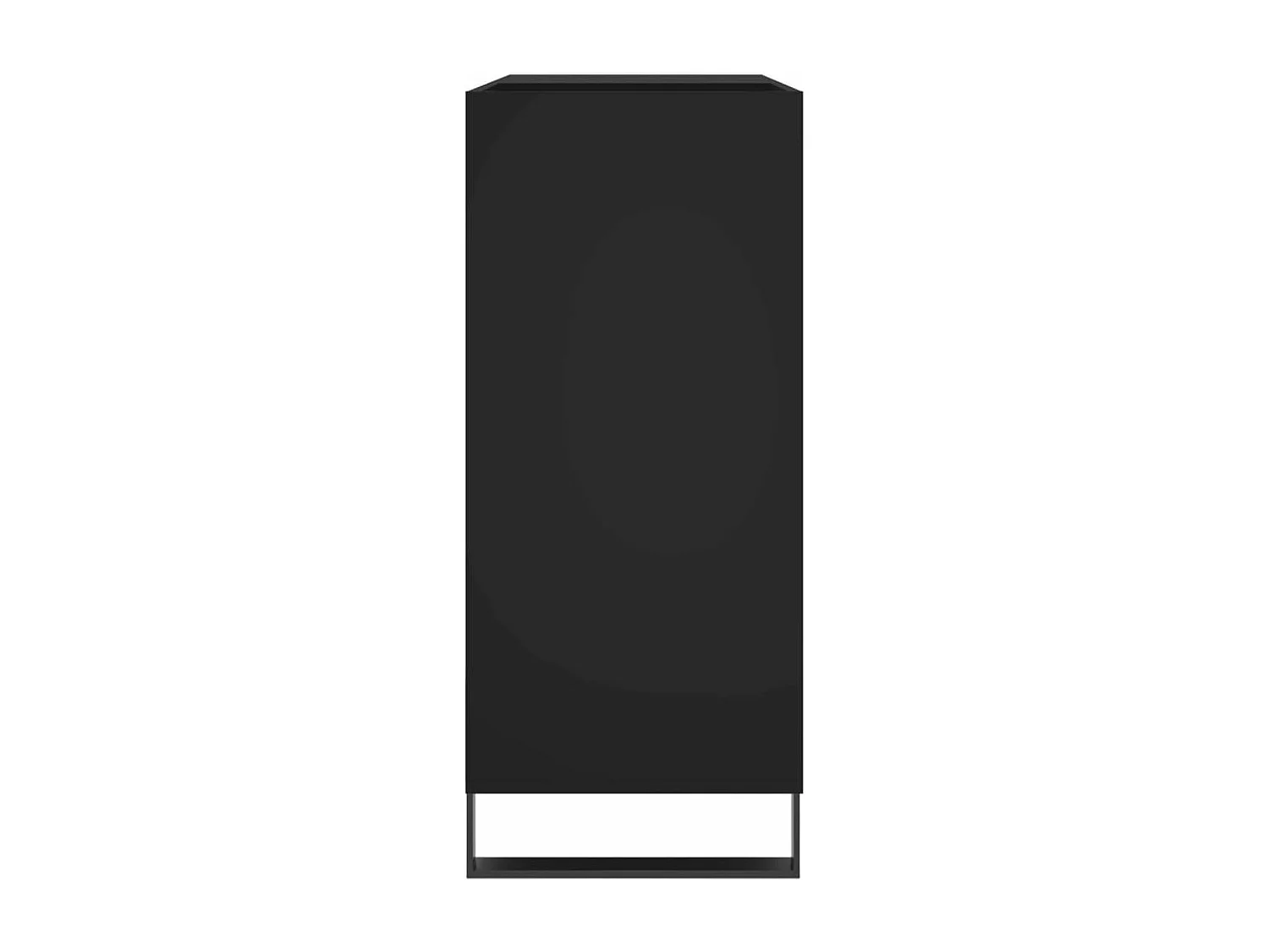 Armário para discos 84,5x38x89 cm derivados de madeira preto