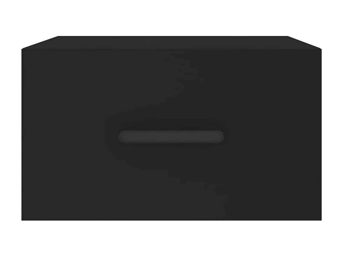 Mesitas de noche de pared 2 uds negro 35x35x20 cm